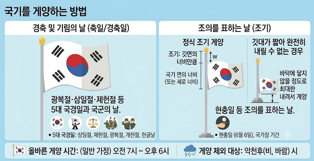 태극기 게양 방법